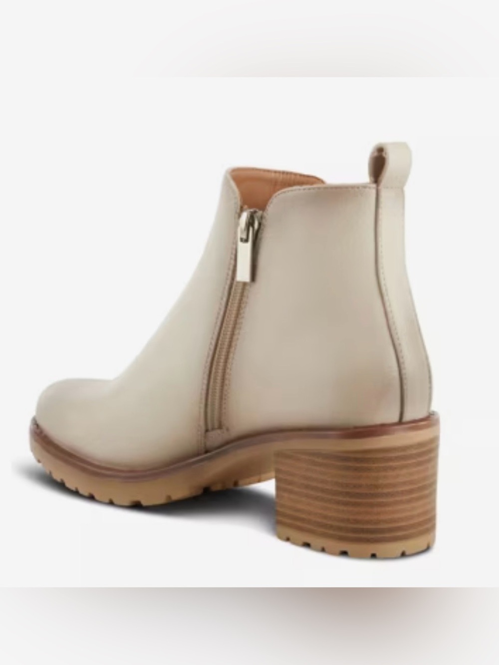 Patrizia by Spring Step Women's Cream Ankle Bootie with Side Zip Size 8.5 - Picture 6 of 16